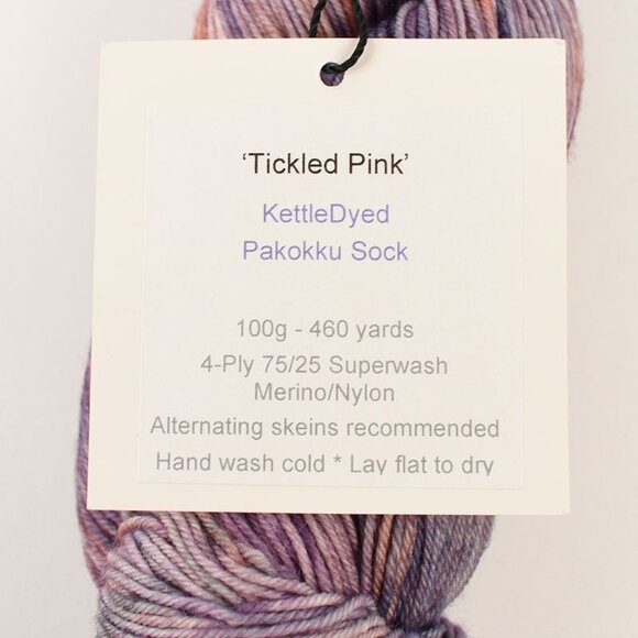 Into The Whirled Pakokku Sock Yarn Merino Nylon Blend 4-Ply Tickled Pink - Picture 4 of 4